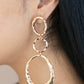 Radically Rippled - Gold - Paparazzi Earring Image