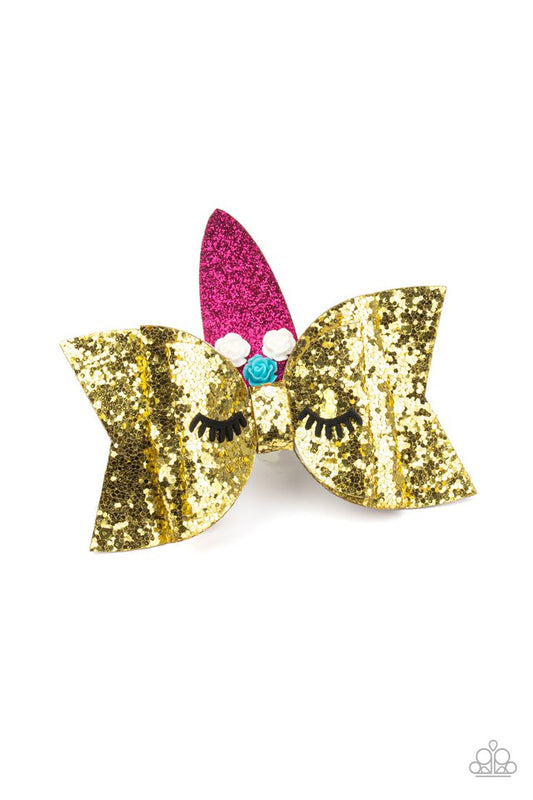 Just Be a YOU-nicorn - Gold - Paparazzi Hair Accessories Image