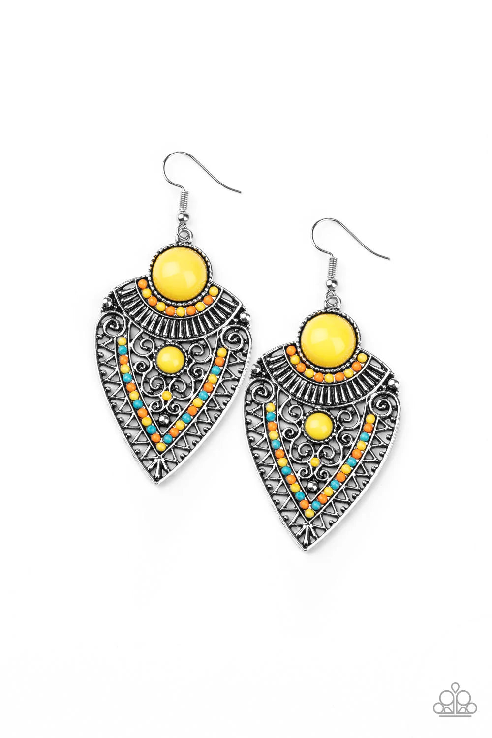 Paparazzi Earring ~ Tribal Territory - Yellow