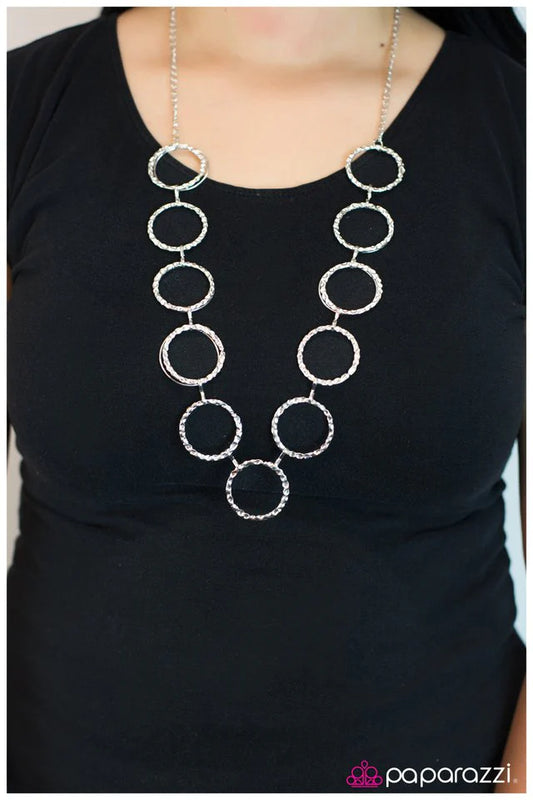 Paparazzi Necklace ~ When the Going Gets Tough - Silver