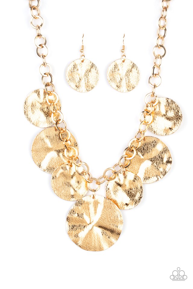 Barely Scratched The Surface - Gold - Paparazzi Necklace Image