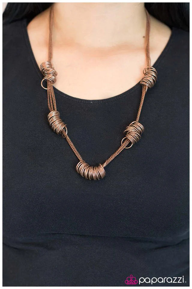 Paparazzi Necklace ~ This Has A Nice Ring To It - Copper