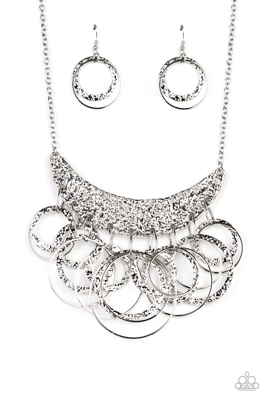 Paparazzi Necklace ~ Metro Eclipse - Silver