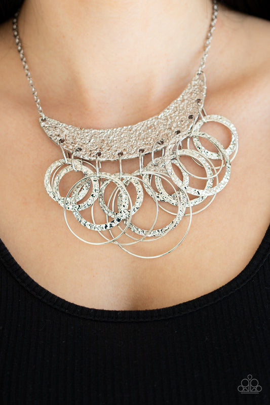 Paparazzi Necklace ~ Metro Eclipse - Silver