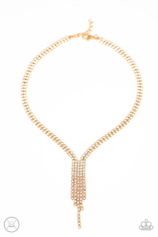 Paparazzi Necklace ~ Double The Diva - Gold