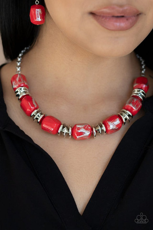 Girl Grit - Red - Paparazzi Necklace Image