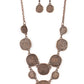 Metallic Patchwork - Copper - Paparazzi Necklace Image