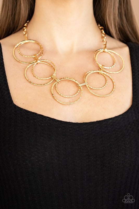 Radiant Revolution - Gold - Paparazzi Necklace Image