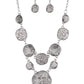 Metallic Patchwork - Silver - Paparazzi Necklace Image