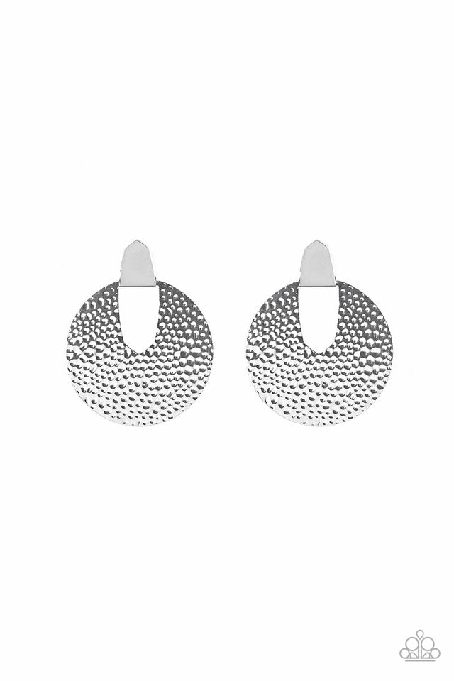 Bold Intentions - Silver - Paparazzi Earring Image