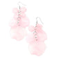 Paparazzi Earring ~ Fragile Florals - Pink