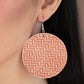 Paparazzi Earring ~ Plaited Plains - Pink