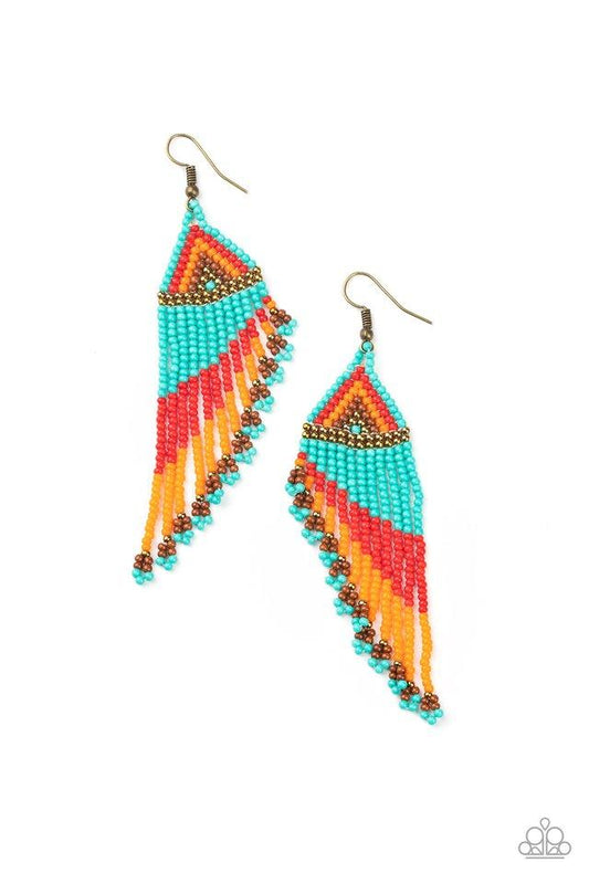 Paparazzi Earrings ~ Rainbow Winds - Multi