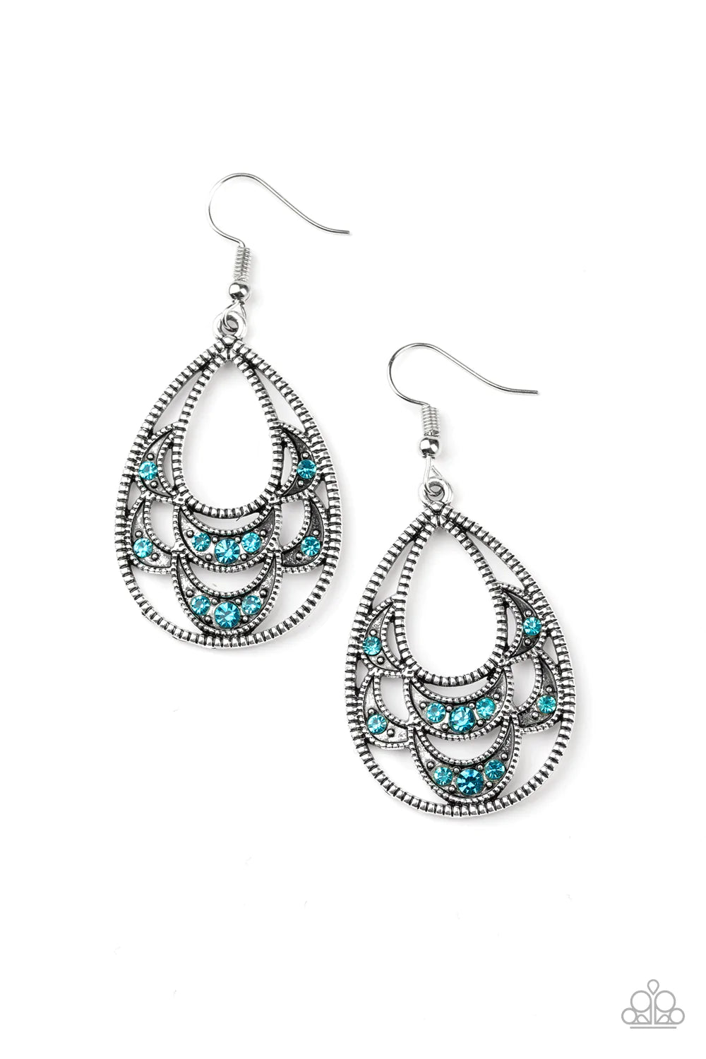 Paparazzi Earring ~ Malibu Macrame - Blue