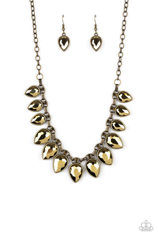 Paparazzi Necklace ~ FEARLESS is More - Brass