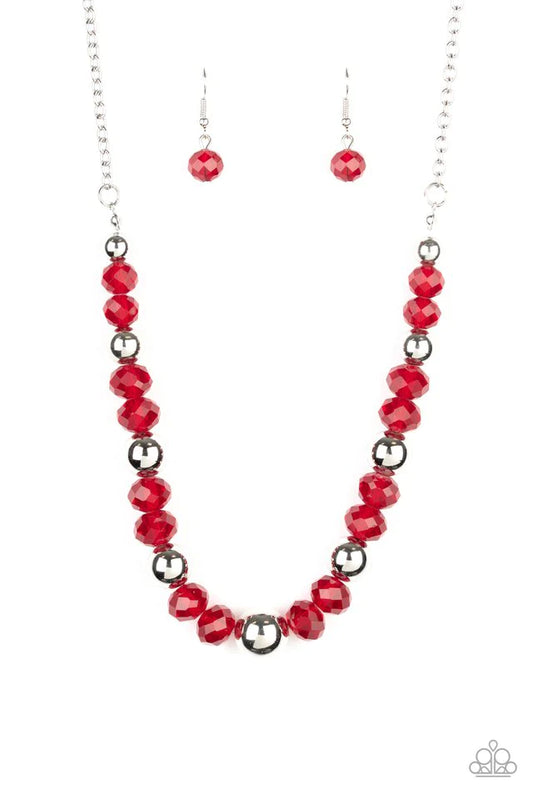 Collar Paparazzi ~ Jewel Jam - Rojo