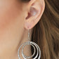 Metallic Ruffle - Silver - Paparazzi Earring Image