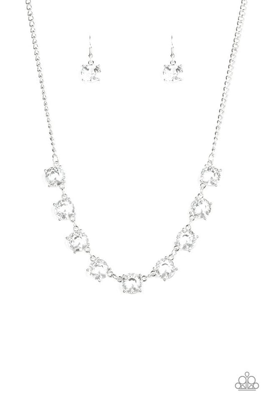 Iridescent Icing - White - Paparazzi Necklace Image