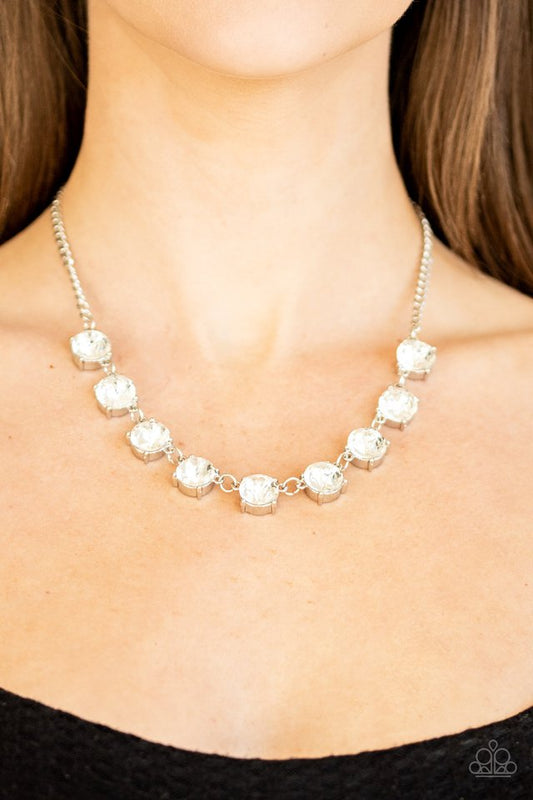 Iridescent Icing - White - Paparazzi Necklace Image