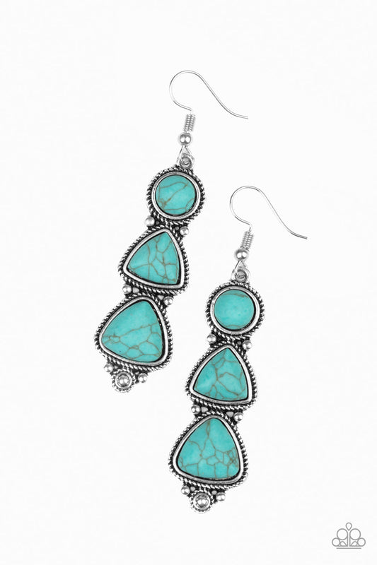 Paparazzi Earring ~ New Frontier - Blue