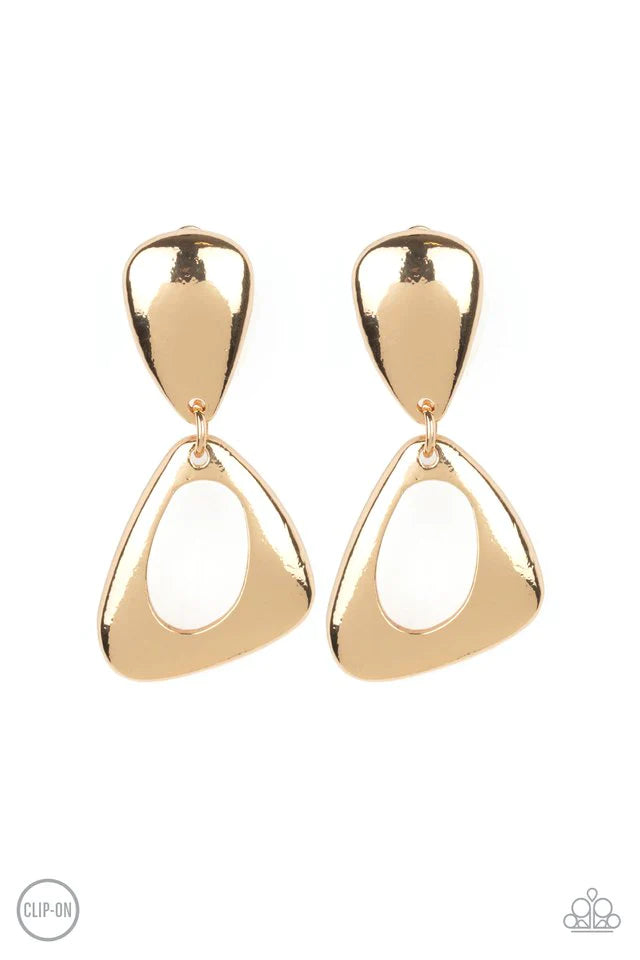 Paparazzi Earring ~ Going for BROKER - Gold