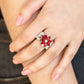 Paparazzi Ring ~ Brilliantly Blooming - Red