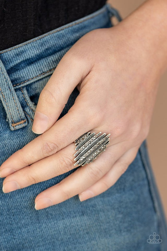 Shocking Sparkle - Silver - Paparazzi Ring Image