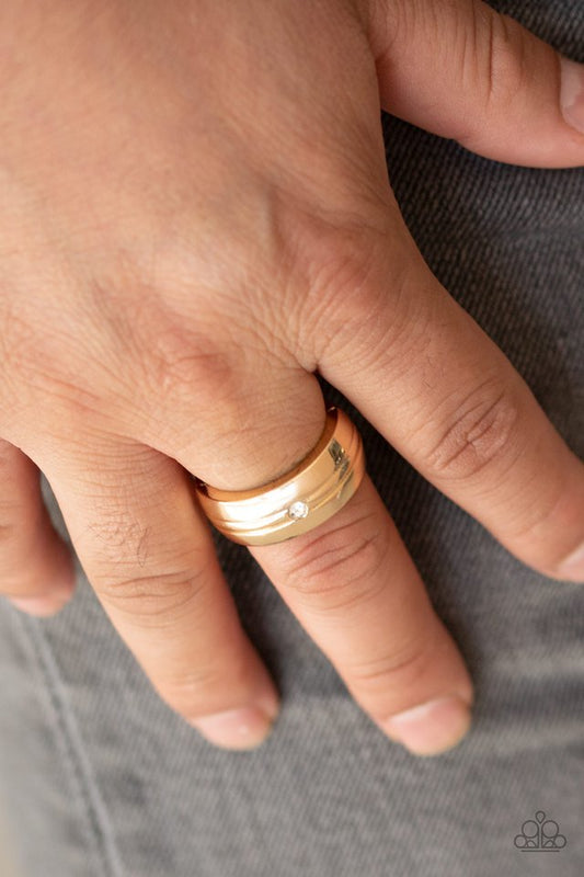 Leading Man - Gold - Paparazzi Ring Image