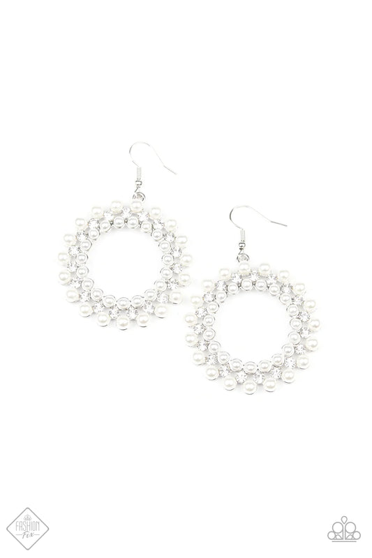 Paparazzi Earring ~ Pearly Poise  - White