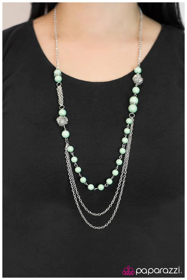 Paparazzi Necklace ~ Well Spent - Green