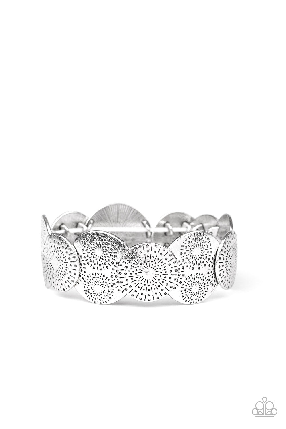 Pulsera Paparazzi ~ Pleasantly Posy - Plata