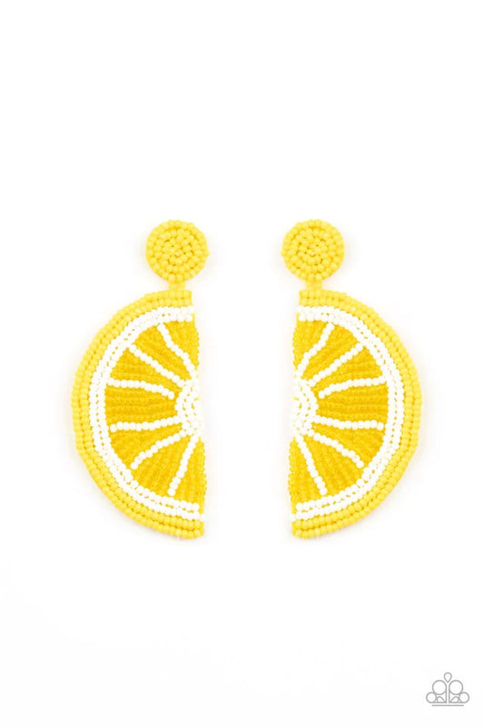 Paparazzi Earring ~ When Life Gives You Lemons - Yellow