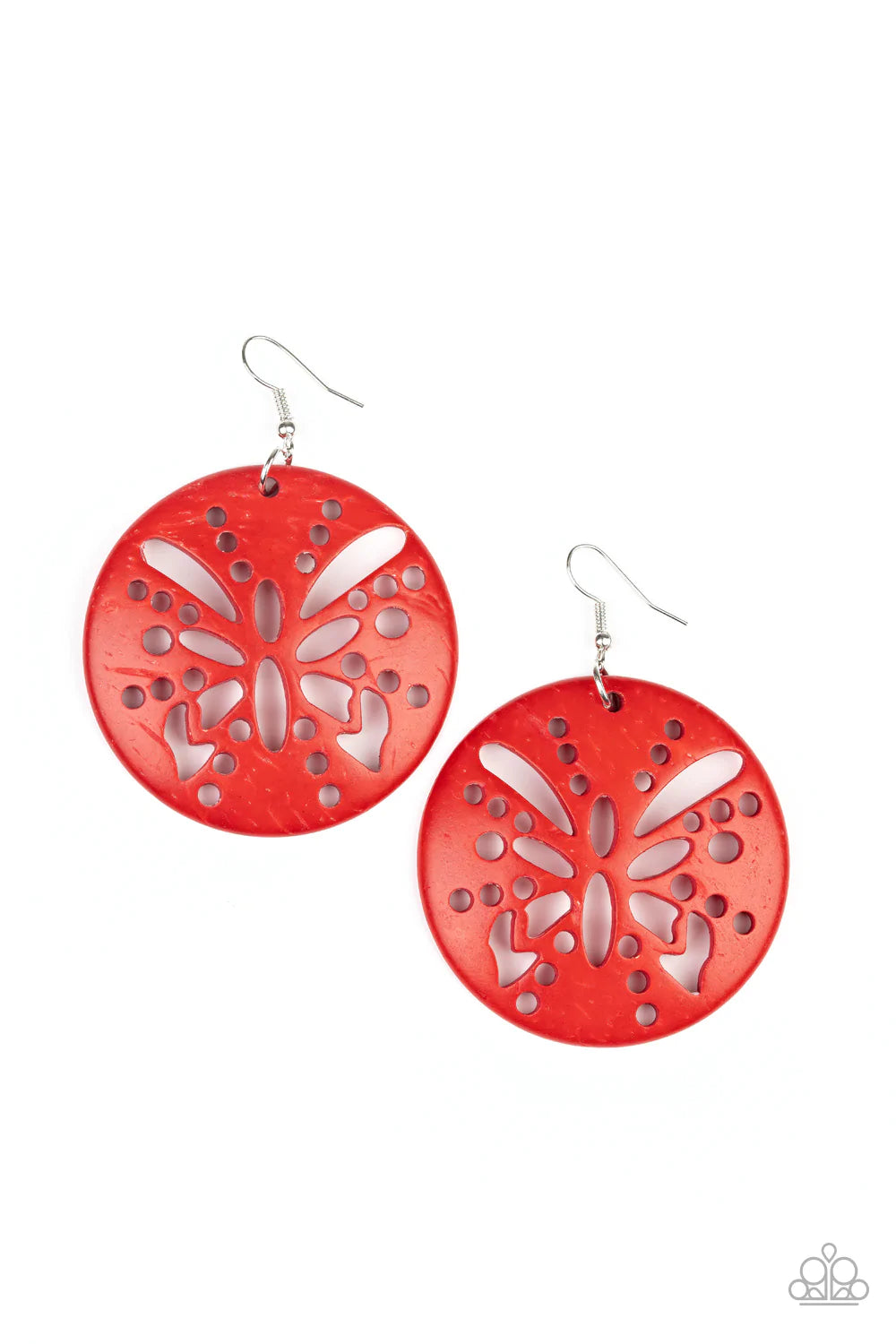 Paparazzi Earring ~ Bali Butterfly - Red