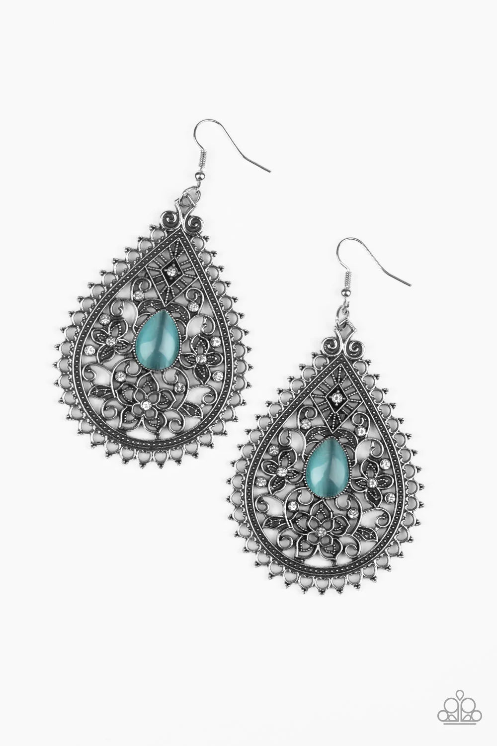 Paparazzi Earring ~ Eden Glow - Blue