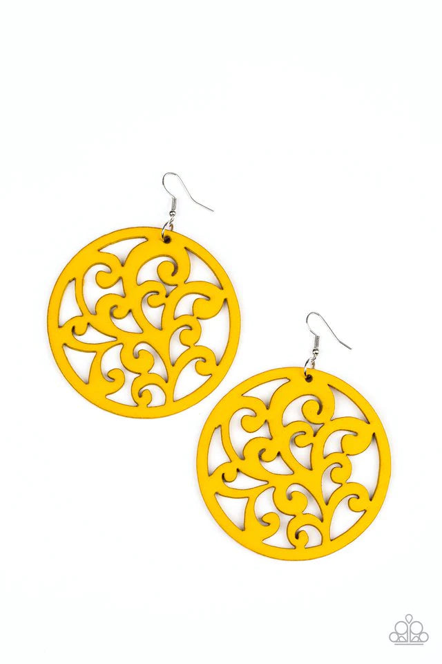 Paparazzi Earring ~ Fresh Off The Vine - Yellow