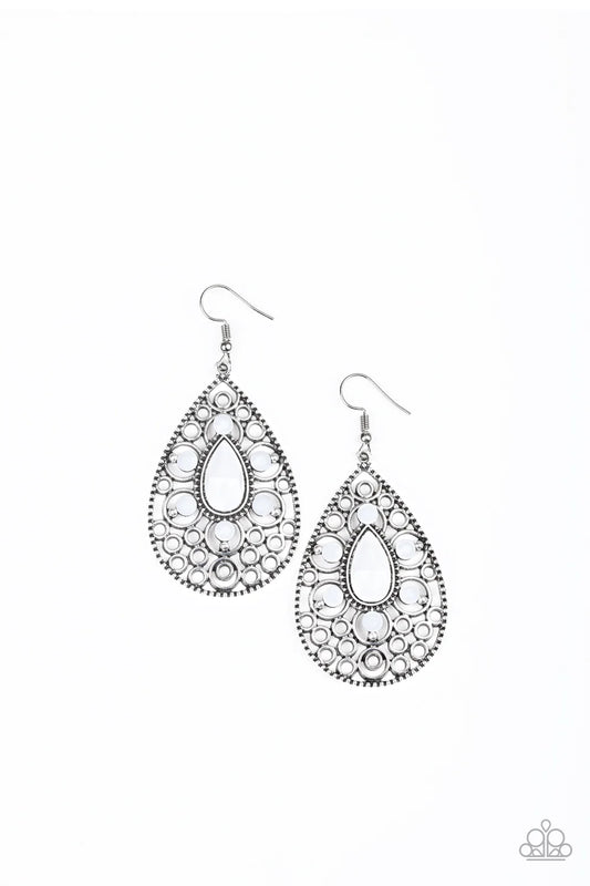 Paparazzi Earring ~ Modern Garden - White