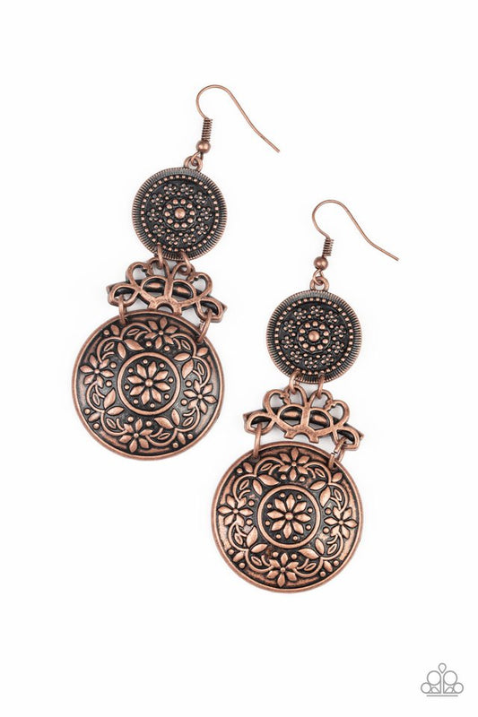 Garden Adventure - Copper - Paparazzi Earring Image