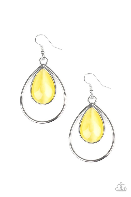 Paparazzi Earring ~ Color Me Cool - Yellow