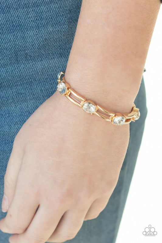 FLASH or Credit? - Gold - Paparazzi Bracelet Image