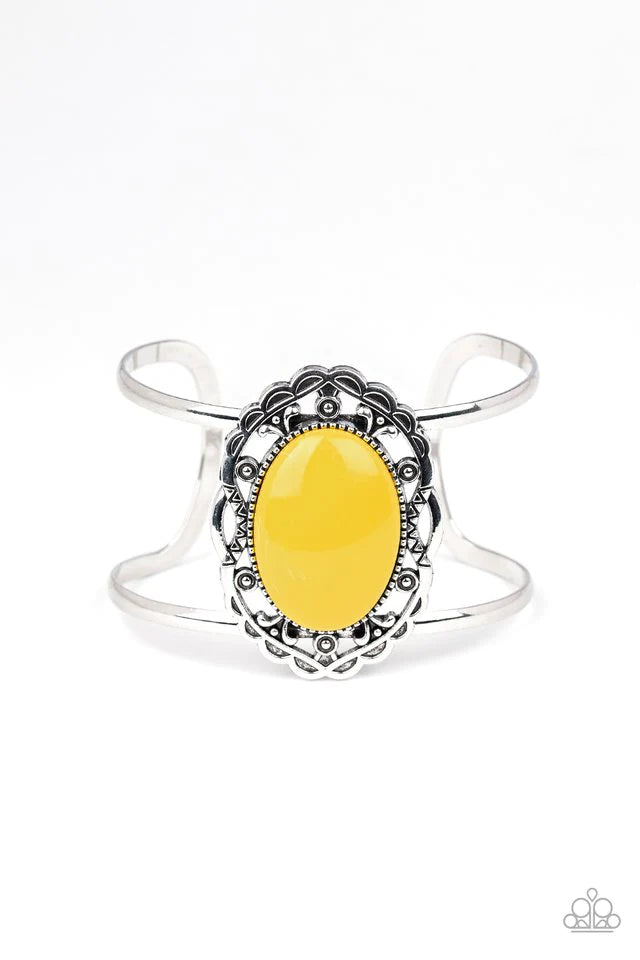 Paparazzi Bracelet ~ Vibrantly Vibrant - Yellow