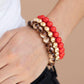 Paparazzi Bracelet ~ Courageously Couture - Red