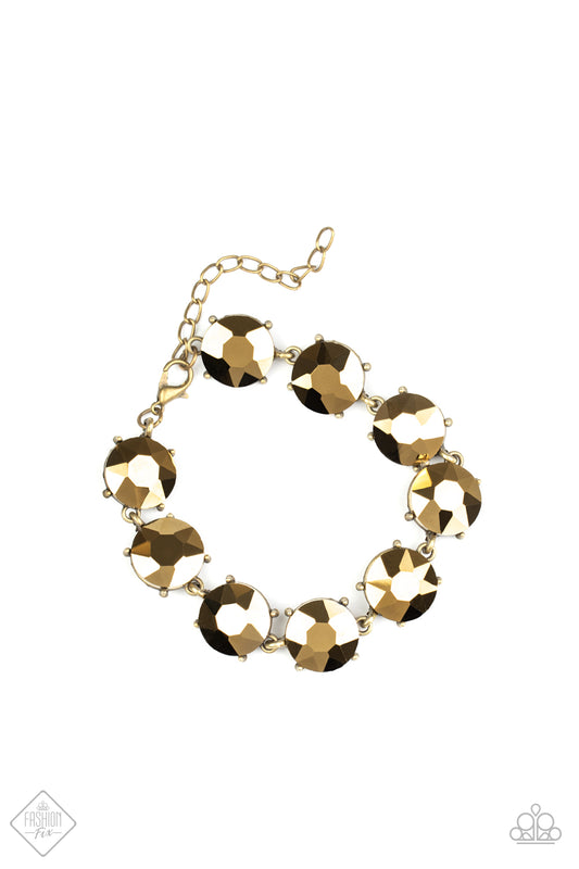 Paparazzi Bracelet Fashion Fix Aug2020~ Glamour Gamble - Gold