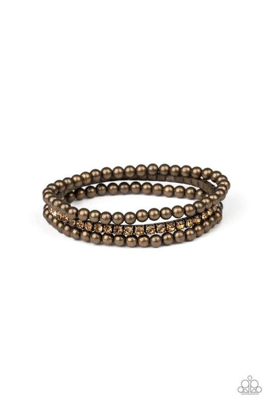 Paparazzi Bracelet ~ Glam Game - Brass