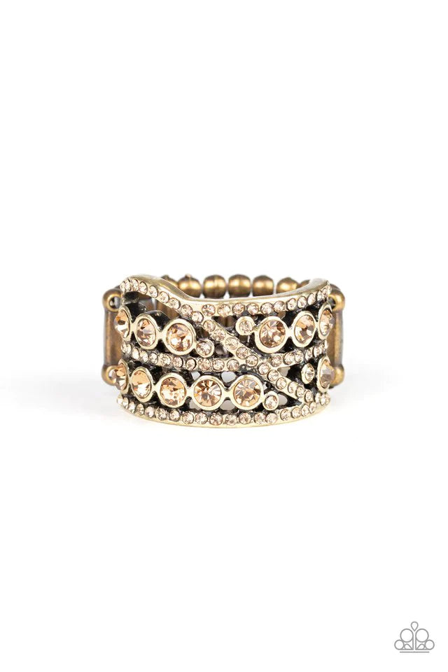 Paparazzi Ring ~ Elegant Effervescence - Brass