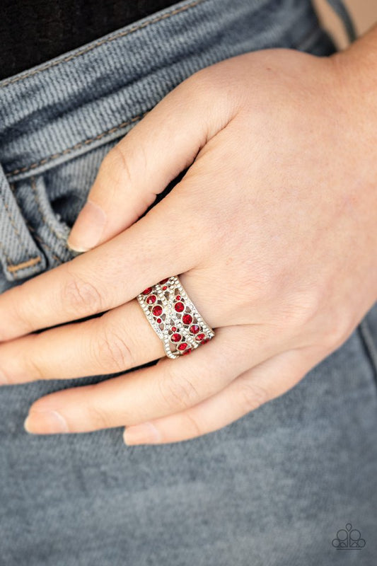 Elegant Effervescence - Red - Paparazzi Ring Image