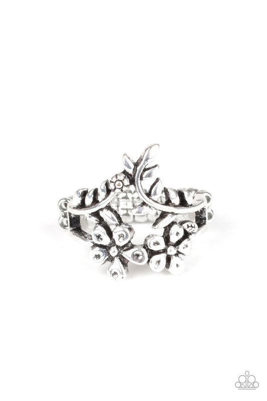 Secret Eden - Silver - Paparazzi Ring Image