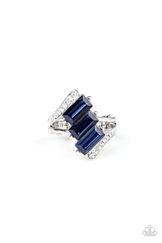 Anillo Paparazzi ~ Triple Razzle - Azul