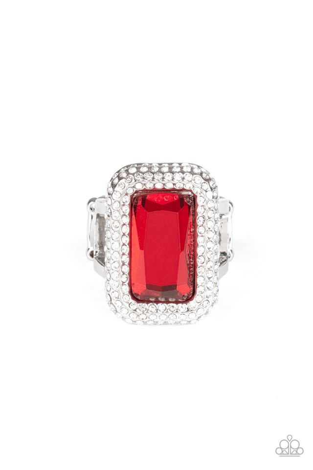 A Grand STATEMENT-MAKER - Red - Paparazzi Ring Image