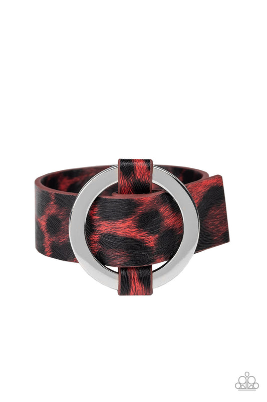 Paparazzi Bracelet ~ Jungle Cat Couture - Red
