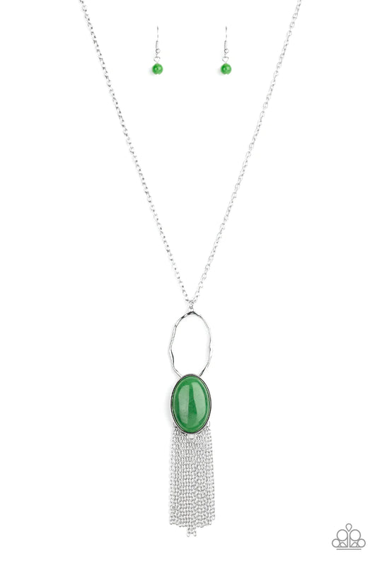 Paparazzi Necklace ~ Dewy Desert - Green